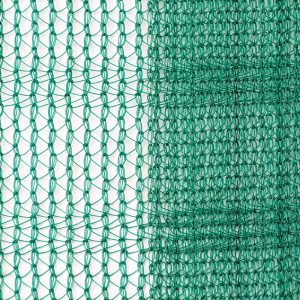 Solid teal fine round wire olive harvest net weave close-up