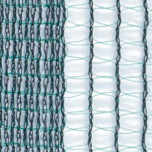 Black and light blue fine round wire olive harvest net weave detail