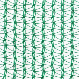 Close-up of Green Scaffolding Safety Net