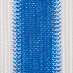 Blue HDPE shade net mesh close-up, multi-purpose fence net