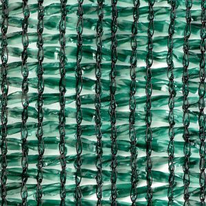 Reinforced round wire blue HDPE shade net mesh close-up