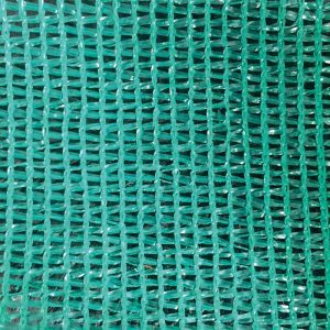 Green HDPE agricultural shade net mesh close-up
