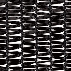 Black HDPE shade net woven mesh detail close-up