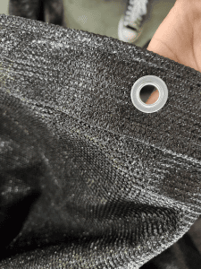 DETAIL IMAGE OF ROUND GROMMETS FOR SHADE NET